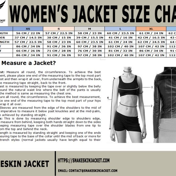 Black Snakeskin Women Motorcycle Jacket - Picture 8 of 8